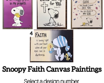 Snoopy Faith Canvas Painting