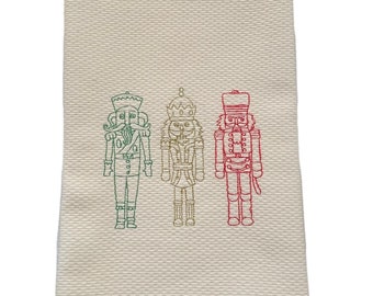 Nutcracker waffle weave hand towels