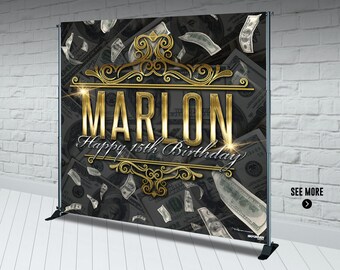 Pixel Art Inspirations in Eighties Style Dollar Sign Banking Business Background for Baby Shower Birthday Wedding Bridal Shower Party Decoration Photo Studio Money 8x10 FT Photography Backdrop
