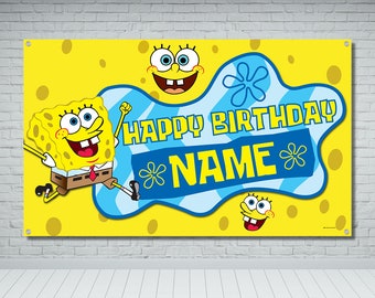 spongebob birthday banner