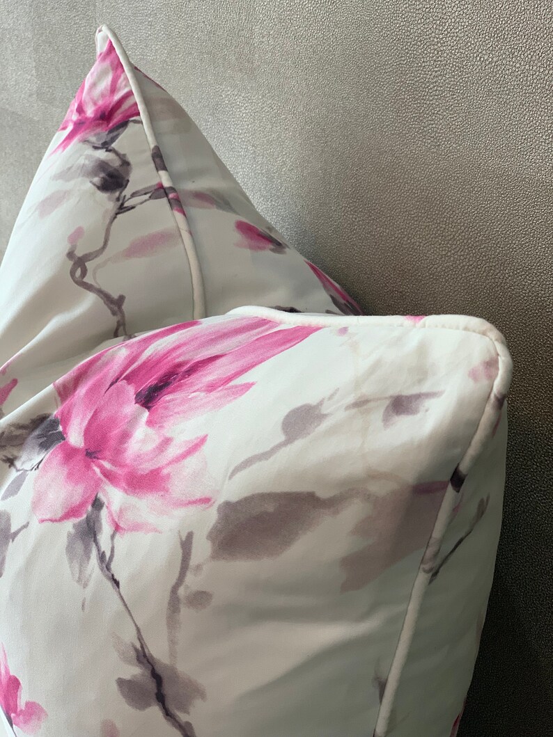Nina Campbell Self Piped Magnolia Cushion Etsy