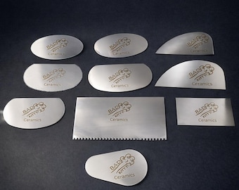 Stainless Steel Pottery Ribs and Scrapers for Mugs, Bowls, Clay, Surfacing