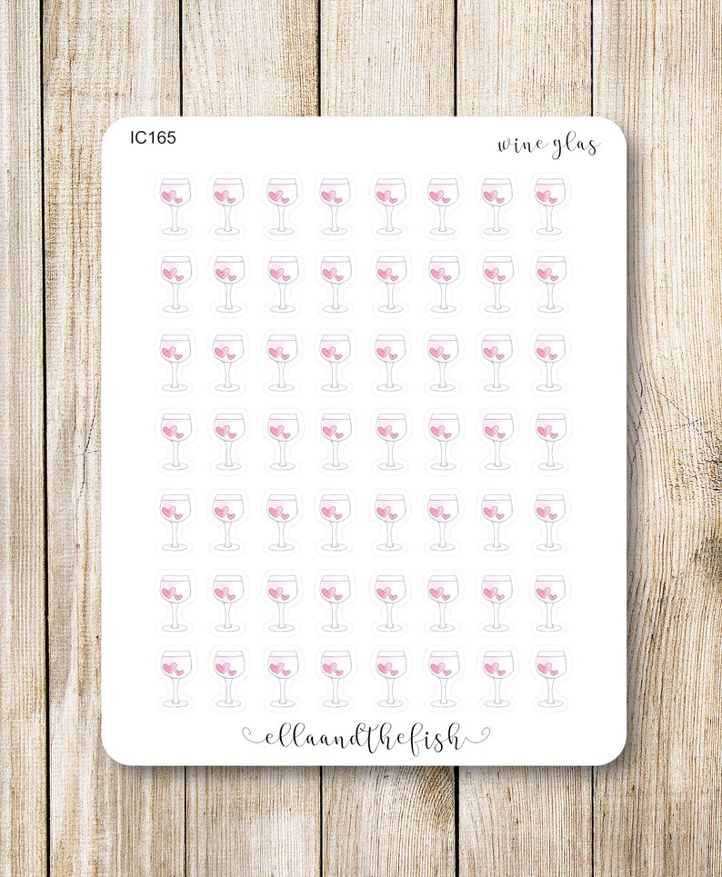 Foiled Foiled Planner sticker Wine Time Sweet Filofax travellers notebook Happy Planner Hobonichi Kikki K Bullet Journal