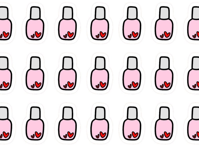 Planner sticker nail polish nails paint kawaii sweet filofax travellers notebook Happy Planner Hobonichi Kikki K Bullet Journal