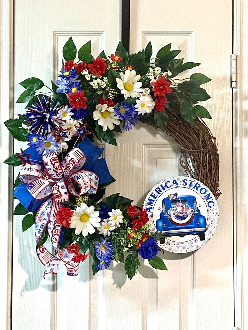 4th July grapevine wreath