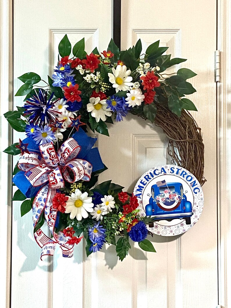 4th July grapevine wreath