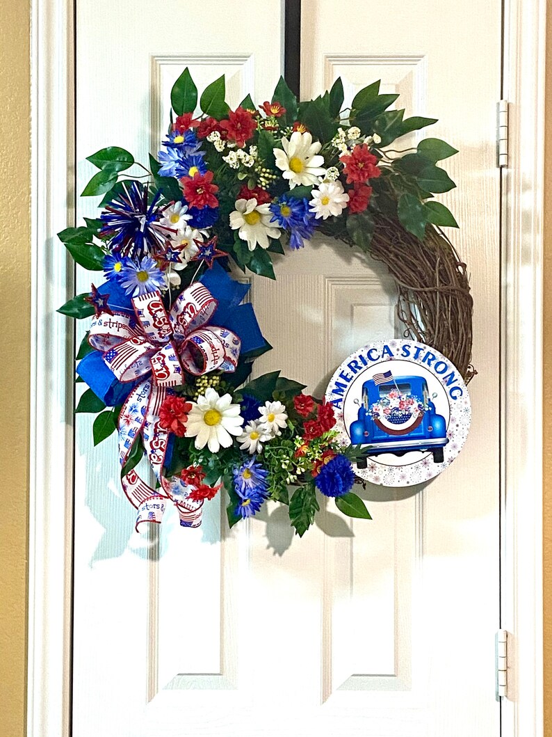 4th July grapevine wreath