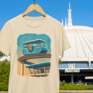 Retro PeopleMover Inspired Shirt With background| Vintage Tomorrowland Ride T-Shirt | Disney World Park Day Outfit