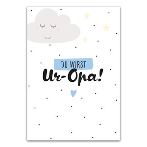 Du wirst Ur-Opa Postkarte | Schwangerschaftskarte zur Baby Ankündigung | Karte für Ur-Opa | Vorfreude | Baby | Schwangerschaft | Großeltern