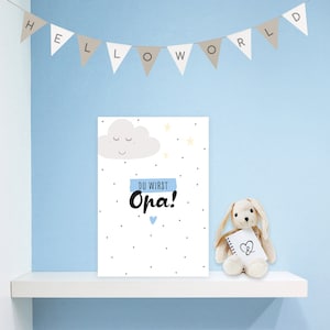 Du wirst Opa Postkarte | Schwangerschaftskarte zur Baby Ankündigung | Karte für Opa | Vorfreude | Baby | Schwangerschaft | Großeltern