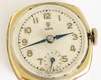 Vintage Rare Ladies 1949 Rolex Tudor Royal 9ct Gold Rolex watch works great