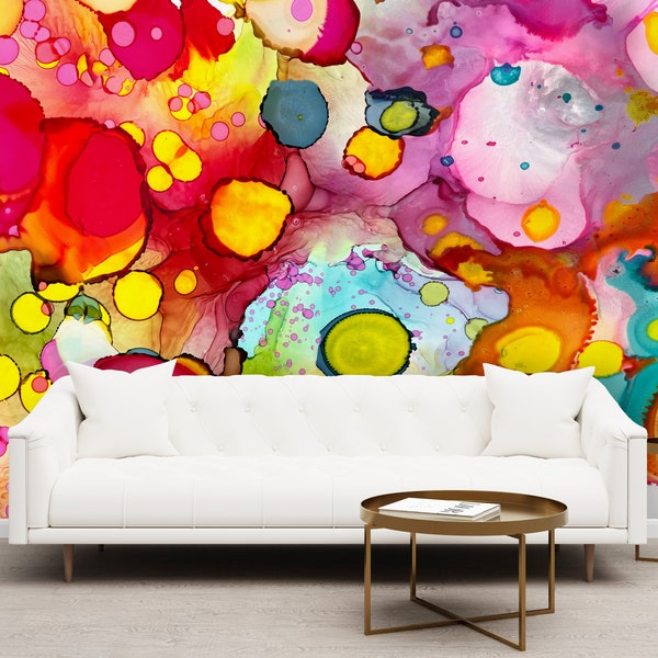 Large Scale Abstract Mural Wallpaper Etsy