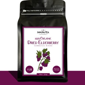 Organic Dried Elderberries 1 Pound