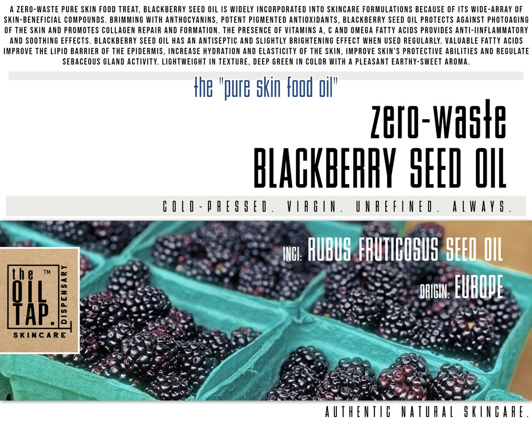 ZERO WASTE Blackberry Seed Oil Coldpressed Virgin Etsy