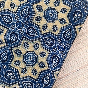 Handblock printed indian cotton fabric by yard, summer wear fabric