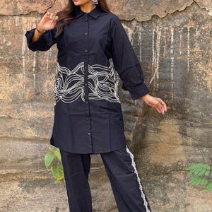 Neue handgefertigte Mohana Schwarz, Schwere Arbeit, Pakistanische Farsi Shalwar Anzüge, Punjabi Anzug, Salwar Kameez, Festliche Kleidung Kleid frei Schiff in den USA