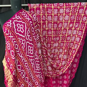 Bandhani saree. Indian Traditional Bandhej Gaji silk saree. Maroon, red, Pink, Blue, Purple, Bottle Green, Customized Dye available