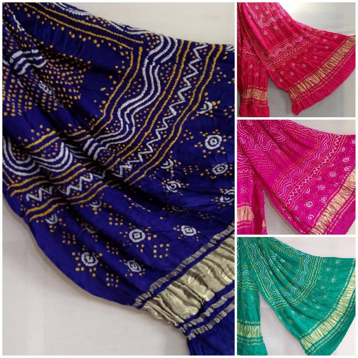 Bandhani Wedding Gaji Silk Dupatta Kutchi Bandhani Design - Etsy