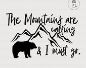 The Mountains Are Calling SVG, Cut File, Digital File, Mountains SVG, Great Smoky Mountains SVG
