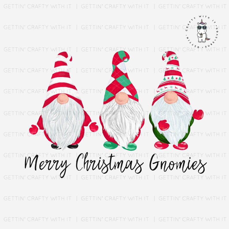 Merry Christmas Gnomies PNG Digital Download | Etsy