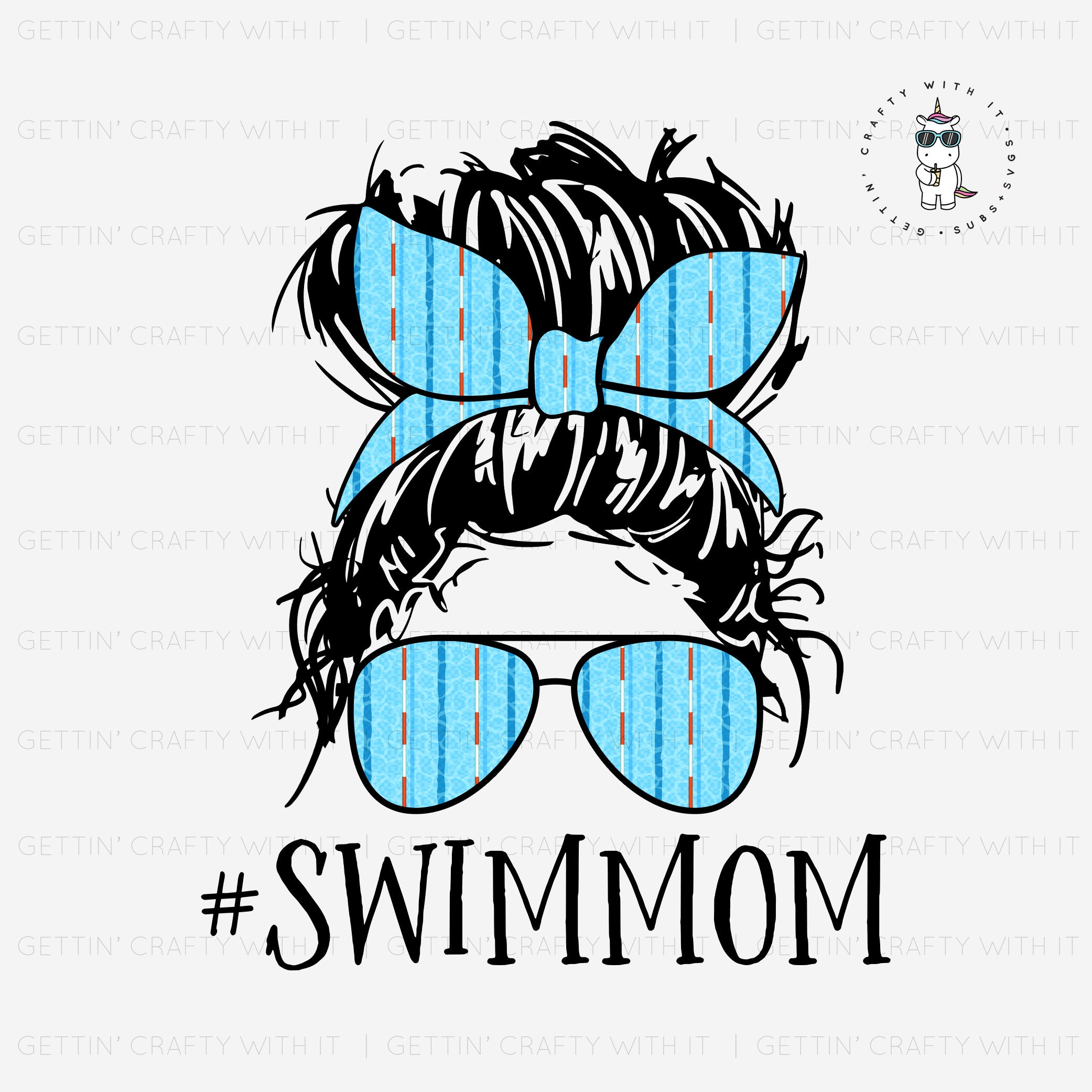 Swim mom sublimation transfer ready to press