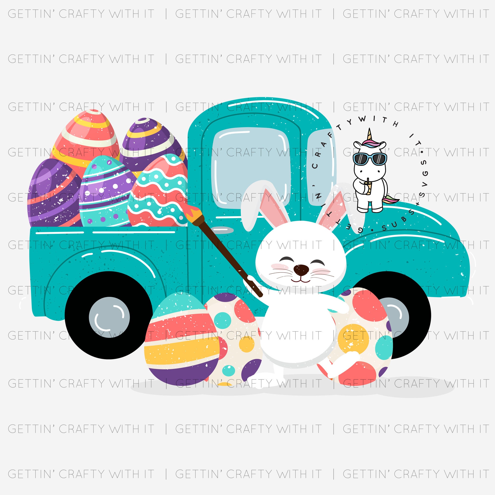 Easter Egg Truck PNG Digital Download | Etsy