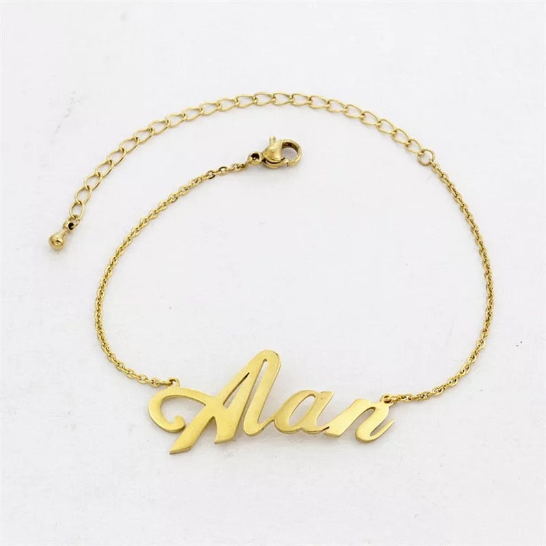 Personalized name anklet \u2022 Christmas gift \u2022 women gift \u2022 anklet with name \u2022 gift for women \u2022 name anklet \u2022 anniversary gift \u2022 trendy anklet