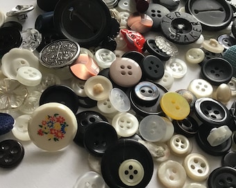 Spare buttons, mixed buttons, vintage buttons, clothes repair kit, clothes mending kit