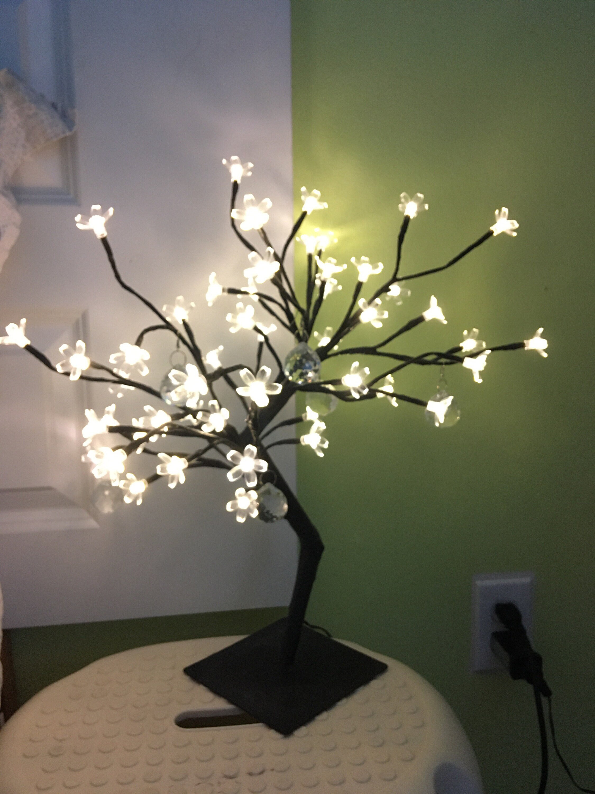 Tabletop Bonsai Tree Light With 35 Led Cherry Blossoms Lamp,diy Artificial Lamp Lamp,usb Or
