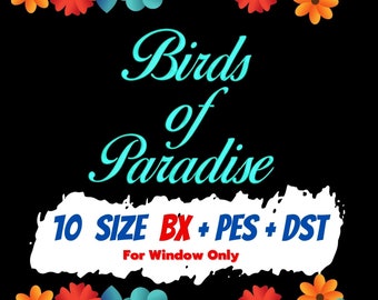 Bird Of Paradise embroidery fonts,PES,DST,BX font,Script font,Calligraphy font,embroidery designs,machine embroidery designs