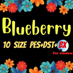 Blueberry embroidery fonts,PES,DST,BX file,Fancy font,Cartoon font,embroidery designs,machine embroidery fonts,machine embroidery