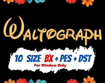 Waltograph embroidery fonts,PES,DST,BX file,Script font,Various font,embroidery designs,machine embroidery fonts,machine embroidery