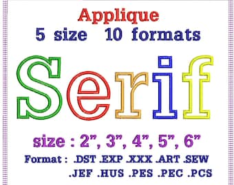 Serif Applique Font Embroidery Designs Machine Embroidery Designs Monogram Alphabet Letters Digital Font Download Instant Download