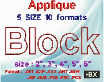 Block Applique Font Embroidery Designs Machine Embroidery Designs Monogram Alphabet Letters Digital Font Download Instant Download
