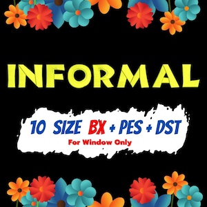 Informal embroidery fonts,PES,DST,BX file,bx font,embroidery designs,machine embroidery fonts,machine embroidery designs,Monogram