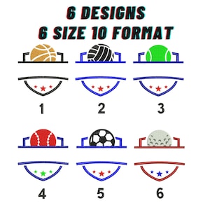 Basketball,volleyball,tennis,baseball,soccer embroidery designs, Cartoon machine embroidery files,Mascot Logo digital embroidery D008