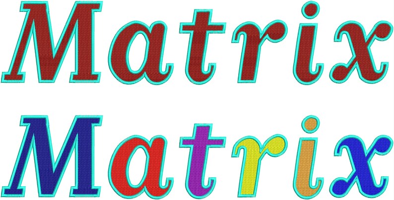 Matrix 2 Colorfillsatin Embroidery Fonts Machine Embroidery - Etsy