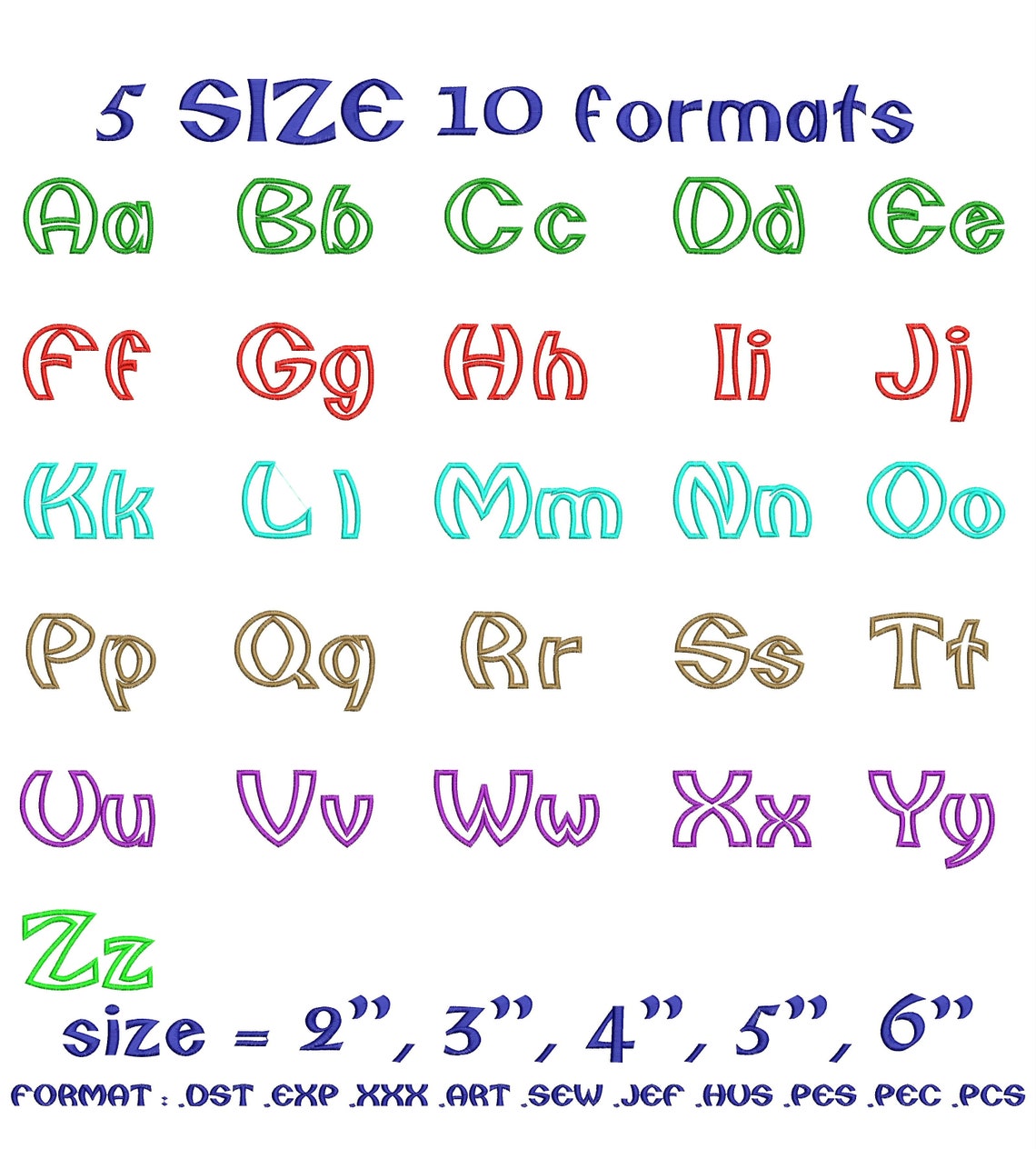 Columbo Applique Font Embroidery Designs Machine Embroidery Designs ...