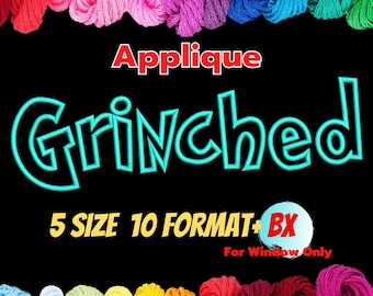 Grinched embroidery applique fonts and designs,embroidery machine appliques,BX fonts,Fancy fonts,Cartoon fonts,PES,Monogram Embroidery