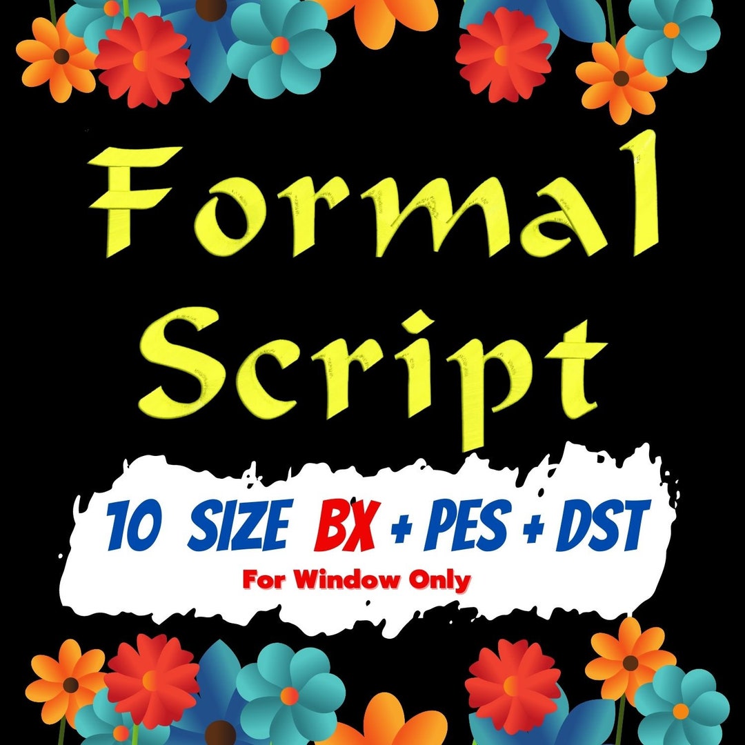 Formal Script Embroidery Fonts,pes,dst,*bx Fonts,script Fonts ...