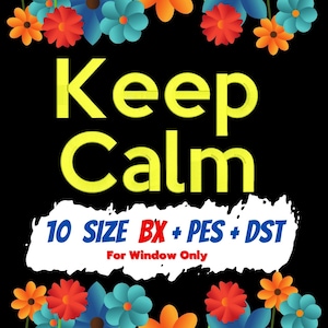 Keep calm embroidery fonts,PES,DST,BX file,Basic font,Sans serif font,embroidery designs,machine embroidery,machine embroidery designs