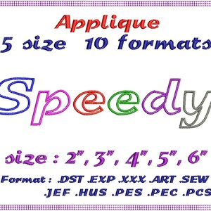 Speedy Applique Font Embroidery Designs Machine Embroidery Designs Monogram Alphabet Letters Digital Font Download Instant Download