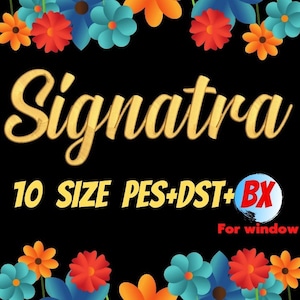 Signatra Scrip embroidery fonts,PES,DST,BX file,Script font,Calligraphy font,embroidery designs,machine embroidery fonts,machine embroidery
