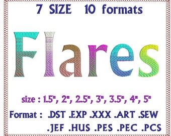 Flares Blending Embroidery Fonts Machine Embroidery Designs Monogram Alphabet Letters Digital Font Download Instant Download