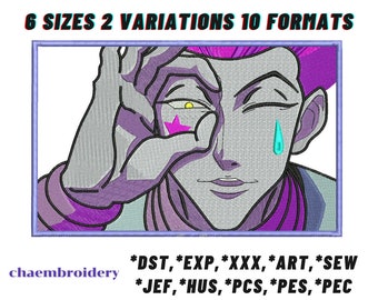 Anime Embroidery Design, Machine Embroidery Designs Instant Download.04