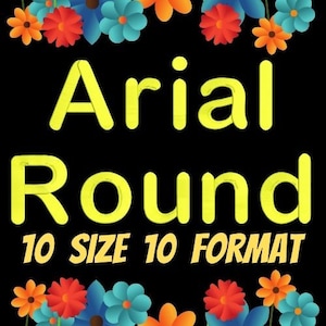Arial Round embroidery fonts,PES,DST,embroidery designs,machine embroidery fonts,machine embroidery designs,Monogram,Alphabet,Letters