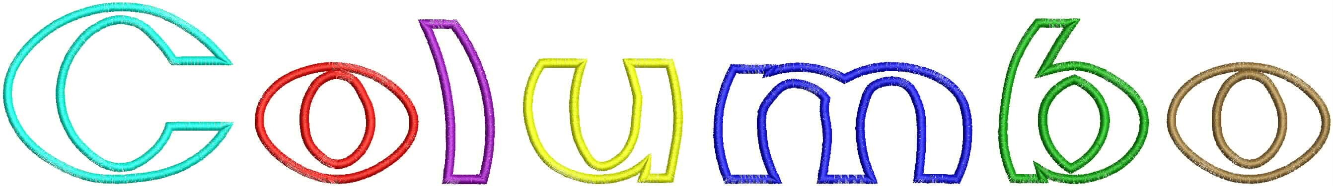 Columbo Applique Font Embroidery Designs Machine Embroidery Designs ...