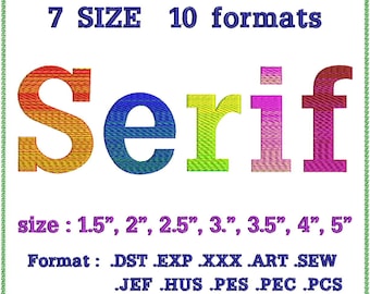Serif Font Blending Embroidery Fonts Machine Embroidery Designs Monogram Alphabet Letters Digital Font Download Instant Download