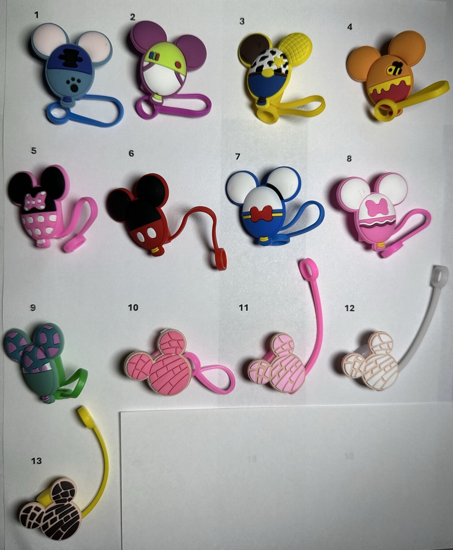 Disney Straw Toppers Etsy