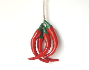 Hanging Red Peppers Etsy